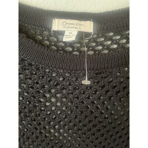 ORANGE KISS Black Mesh Cropped Sweater‎ XL Goth